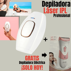 ¡50% HOY! Depiladora Láser IPL Profesional + GRATIS Depiladora Eléctrica ¡ÚLTIMAS UNIDADES!